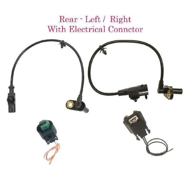 2x ABS Wheel Speed Sensor & Connectors Rear L/R Fits: EX35 EX37 G37 QX50 370Z