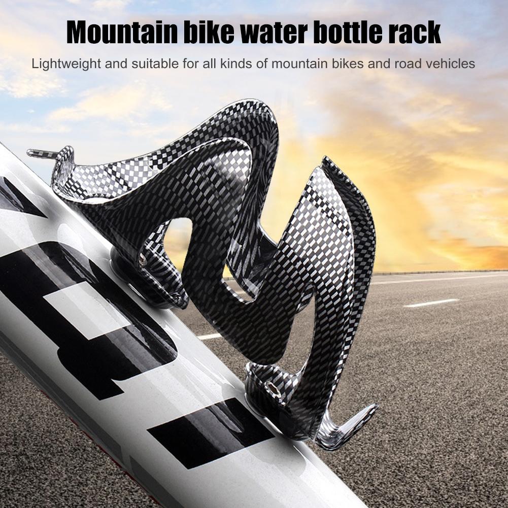 Water Bottle Holder Bike Bicycle Texture Carbon Fiber Mountain Road + 2 Screws for Outdoor Cycle Biking Entertainment