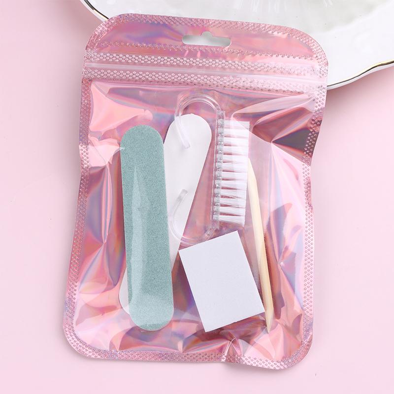 Kit d'Art pour Ongles Avec Lime à Ongles Tampon Bloc de Ponçage Polissage Brosse à Poussière Manucure & Ensemble Éponge Pour Ongles Professionnels & Maison