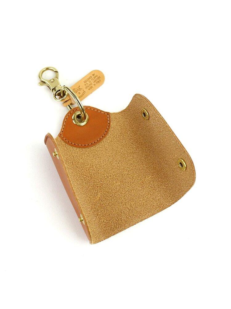 IL BISONTE Leather Key Case with Key Size F 93 Ring, 5432404150-006, (Free Size), (Viridian Green)