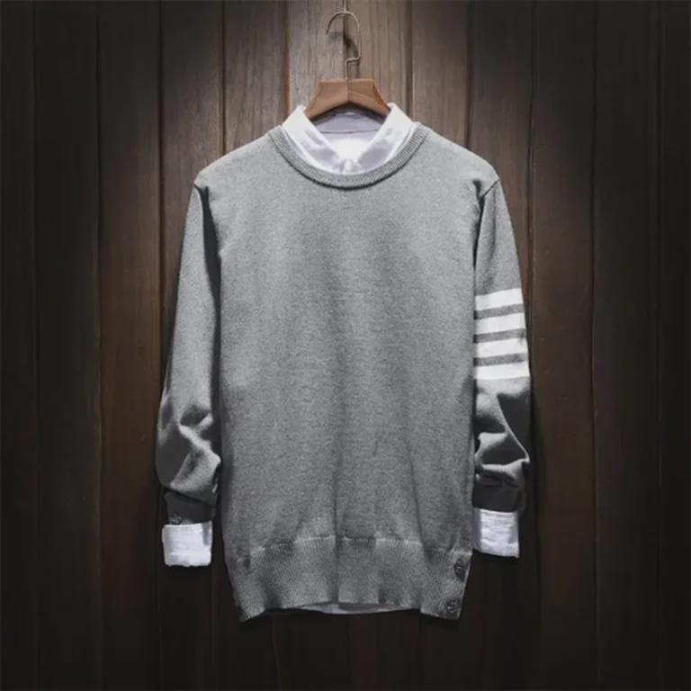 

Men s Large Japanese Four-Bar Cardigan Sweater XL світло-сірий колір