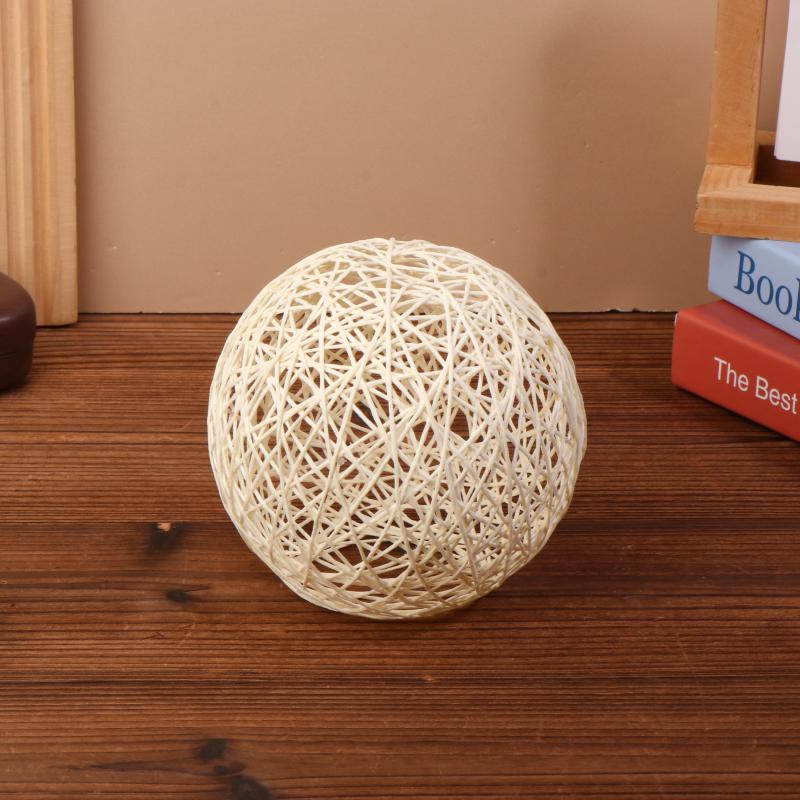 1 Set Rattan Kugel Tischleuchte USB-Stecker Helligkeit Einstellbar Nachtlicht Geschenk Holzständer Nachttisch Dekoration Nachtlicht Für Schlafzimmer