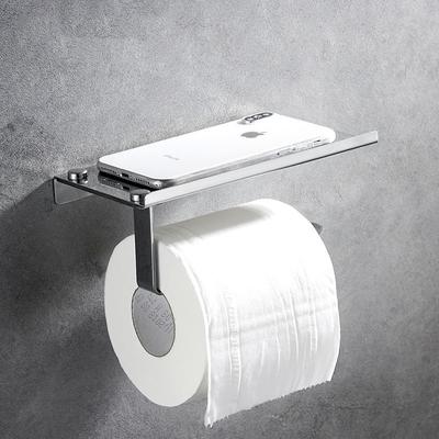 304 Stainless Steel Bathroom Tissue Holder Bathroom Cell Phone Holder Gold/Black Bathroom Cell Phone Holder Toilet Roll Holder