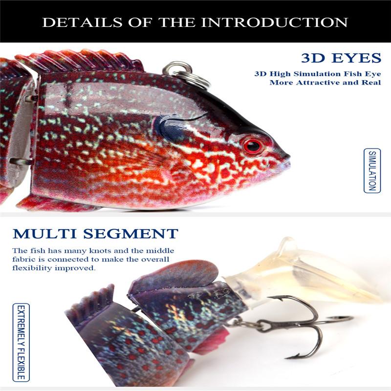 FTK 1 Piece 7.5CM-13G 2 Sections Multi-section Small Fishing Bait Swimming Bait Barracuda Bait