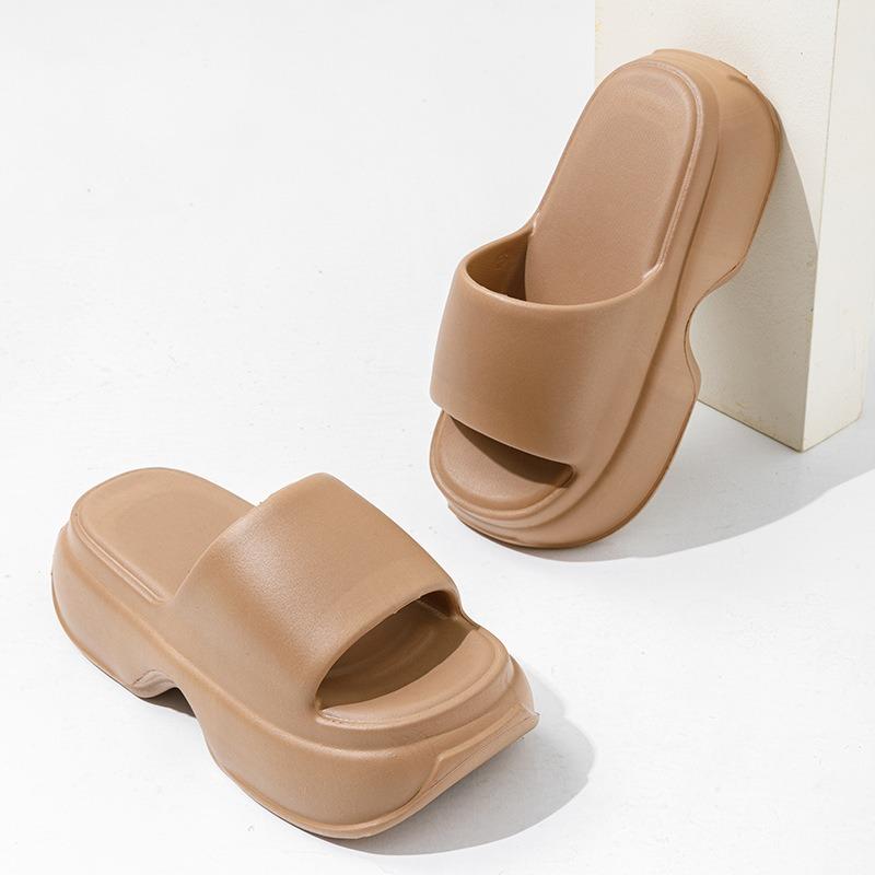 EVA slippers women's thick bottom indoor home simple fashion height increase soft bottom tide wear summer cool slippers