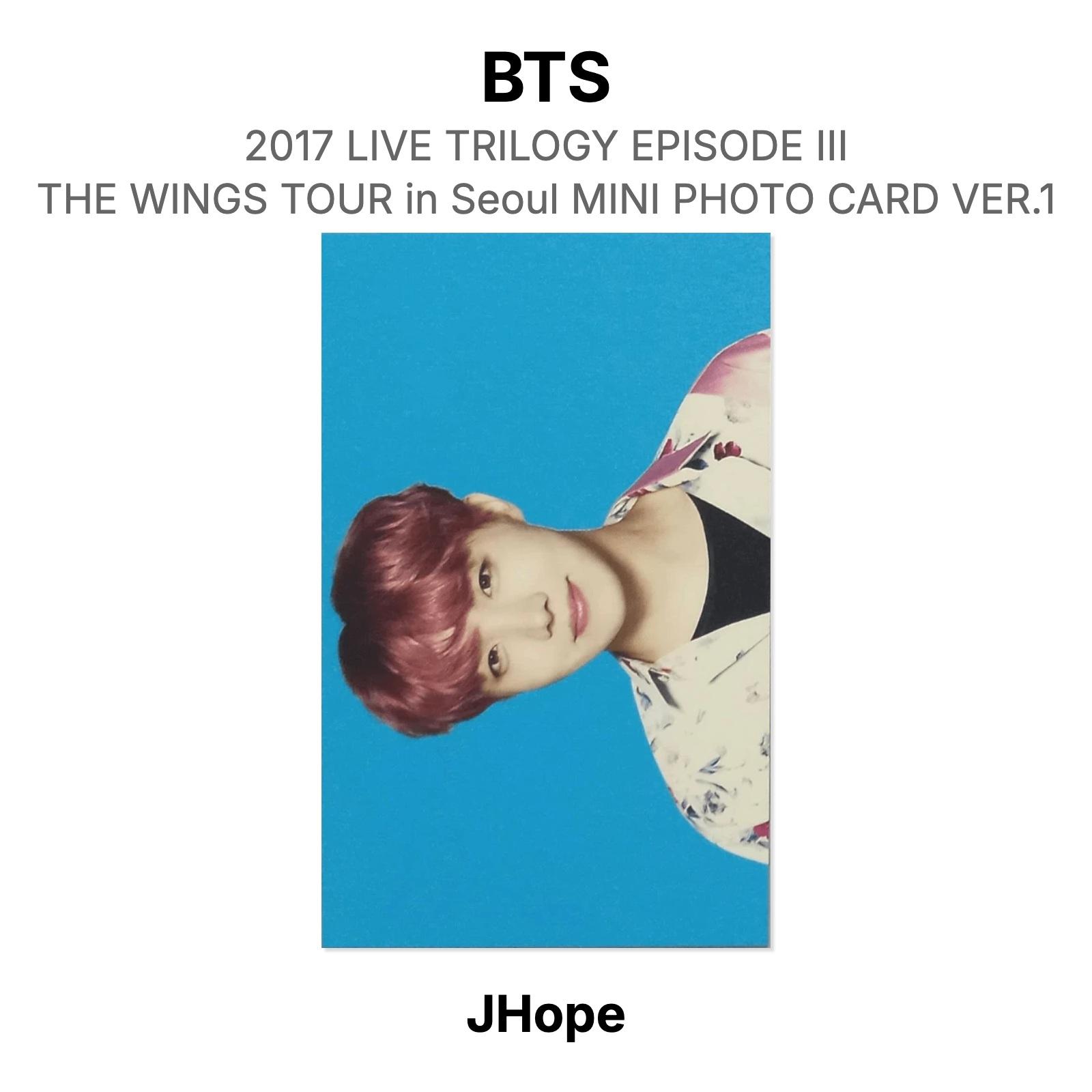 BTS 2017 LIVE TRILOGY EPISODE III THE WINGS TOUR in Seoul MINI PHOTO CARD VER.1 Official Photocard J-Hope 03