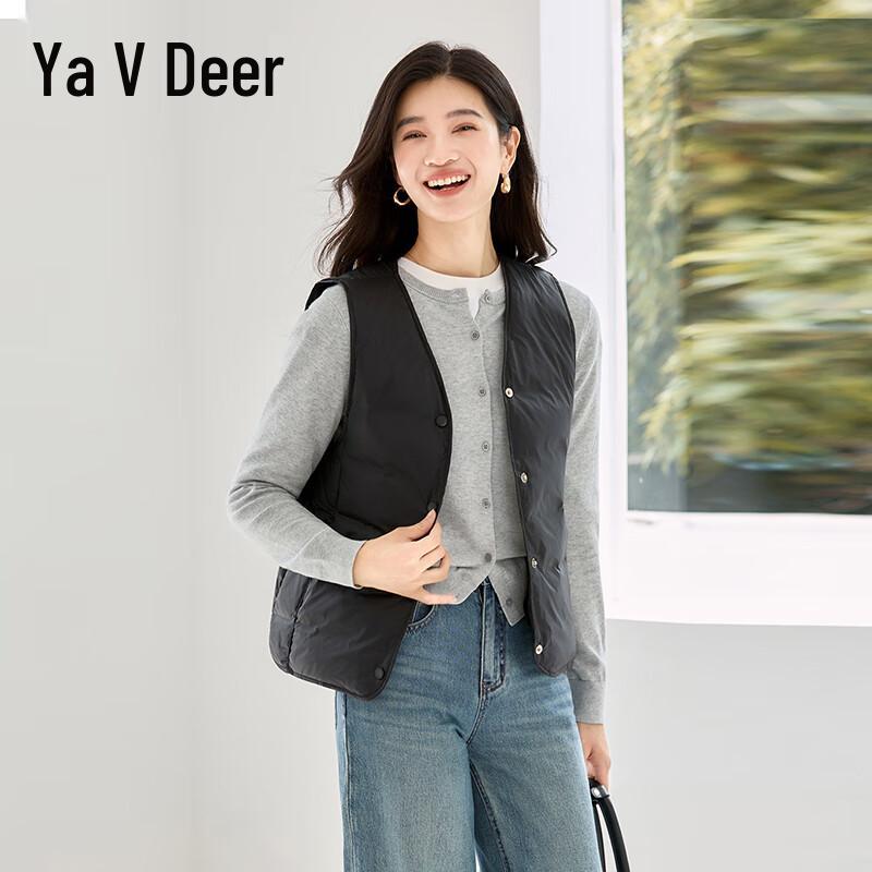 

Yalu Women s V-Neck Lightweight Down Vest L (100-110 jin)