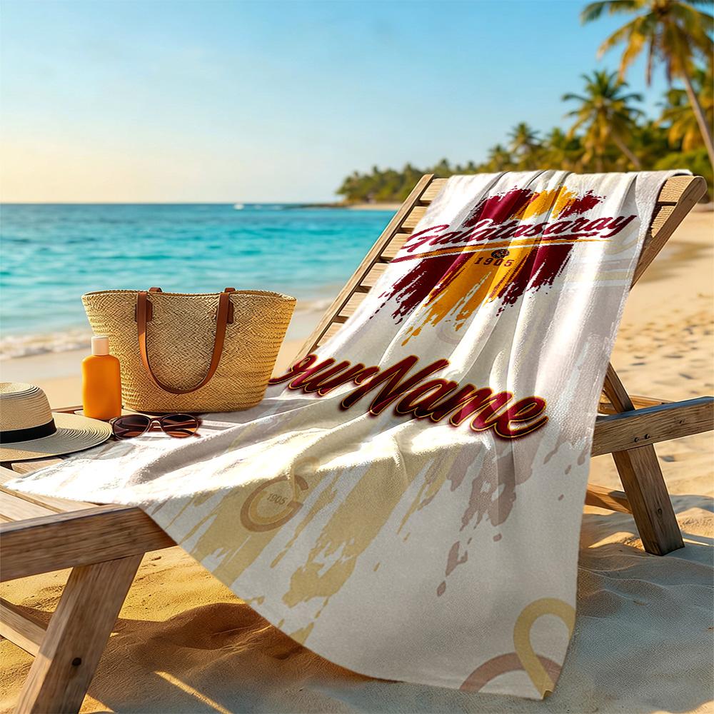 Galatasaray Customize Your Name Beach Towel Soft Durable Quickdry