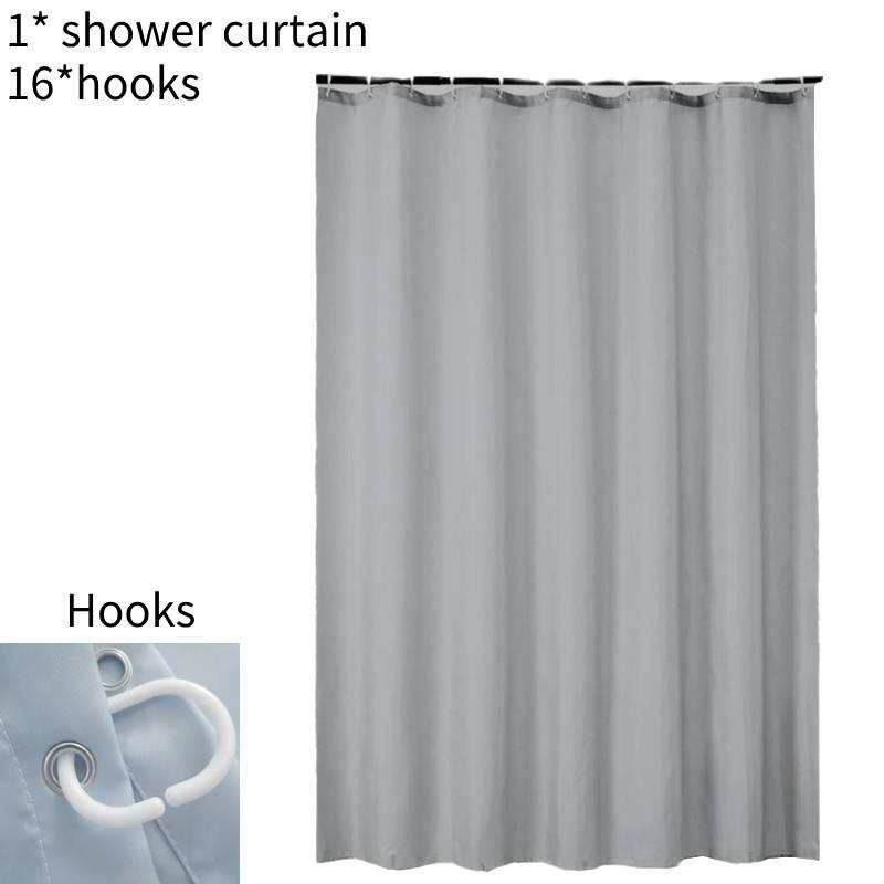 Luxurious Polyester Waterproof Shower Curtain With Hooks In Minimalist Modern Design