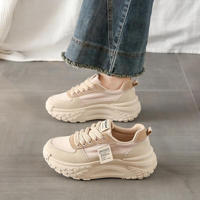 

CRLAYDK Дизайнерские массивные кроссовки для женщин на шнуровке, платформа, обувь для ходьбы, повседневные женские, для бега, спортивные, кожаные, теннисные 40