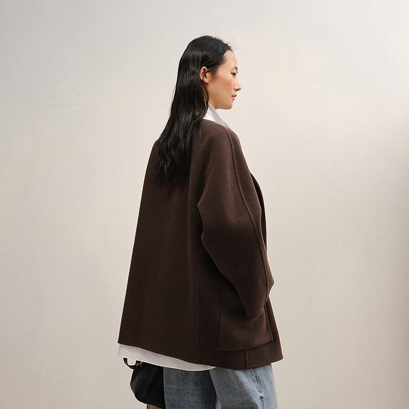 LESS 2025 Winter Casual Simple Short Wool Coat