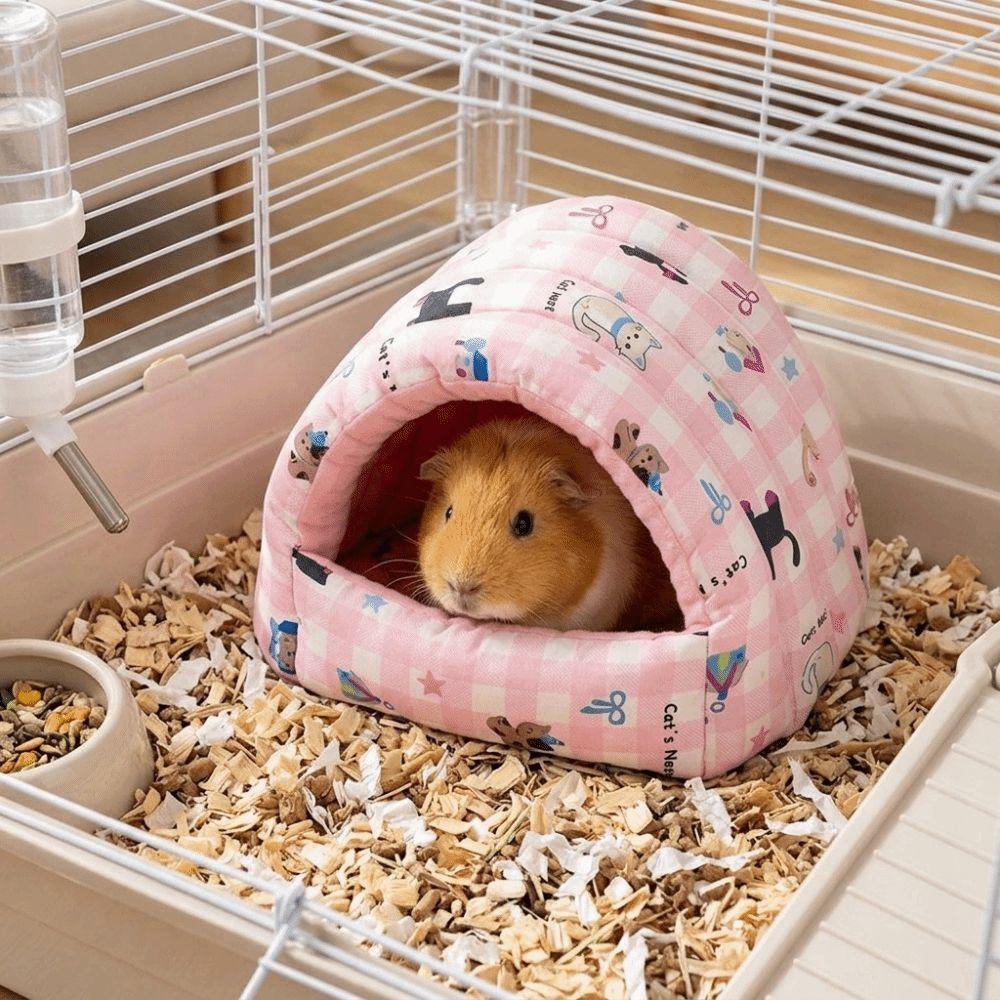Semi Closed Hamster Warm Nest Thickened Rabbit Sleeping Nest for Hedgehog Chinchilla