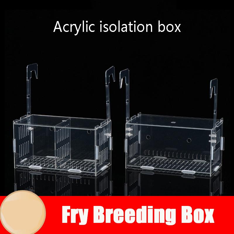 Fish Tank Small Fry Breeding Box Clear Acrylic Fish Breeding Isolation Box Hatchery Divider Spawning Hatching Room Fish Supplies