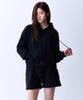 Crush Style Slim Striped Sweat Shorts Black