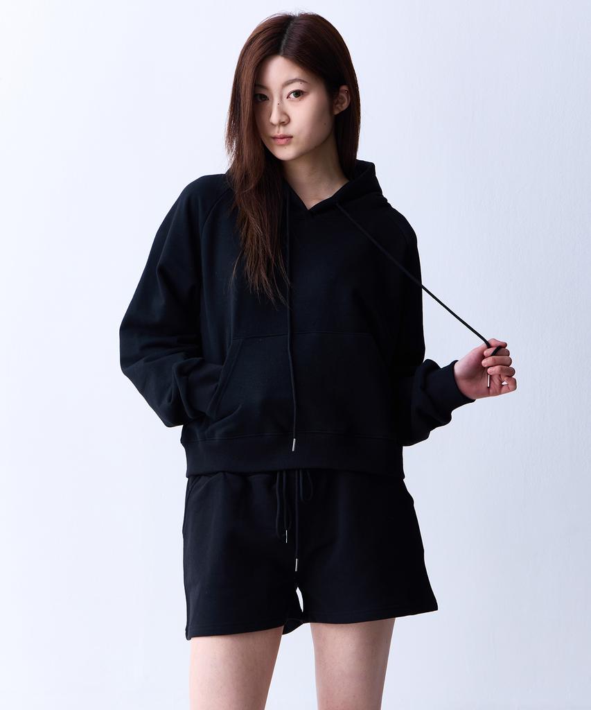 Crush Style Slim Striped Sweat Shorts Black