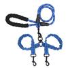 Dual Dog Leash Anti Tangling 360 Degrees  Swivel Joint Shock Absorbing Night Reflective Double Ended Tandem Pet Leash