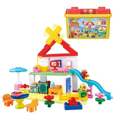 Blocklabo Block Lab Byg en Brødfabrik og en Stor Anpanman Blokkspand [BANDAI] Hus!