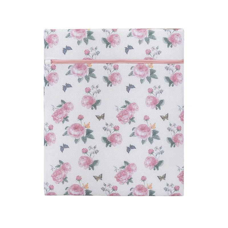 Newest Rose Printing Laundry Bag Lingerie Bra Washing Bags Protect Underwear Laundry Pouch Travel Portable Laundry Organizer Bag