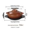 High-Temperature Resistant Clay Pot with Handle for Claypot Rice & Noodles - Durable, No Crack, Small Commercial Sand Pot