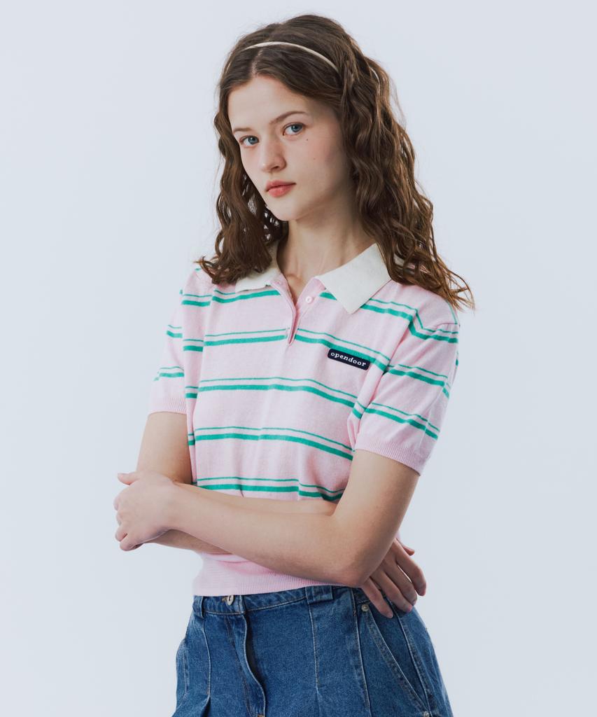 Opeundoeoseutyudio Summer Stripe Knit Pink