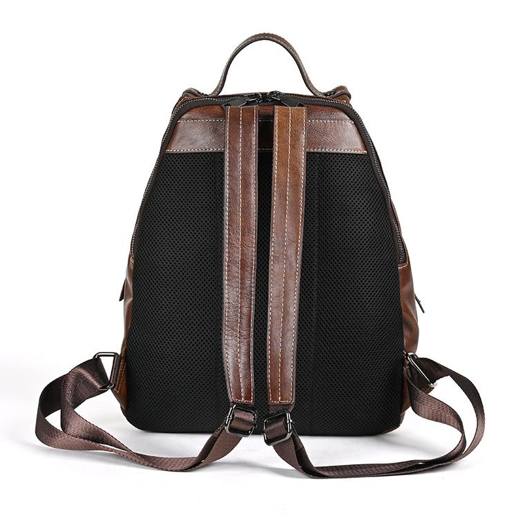 Zaino Monocolore in Vera Pelle Johnature Vintage Vera Pelle di Mucca Borsa da Donna Grande Capacità Semplici Zaini da Viaggio