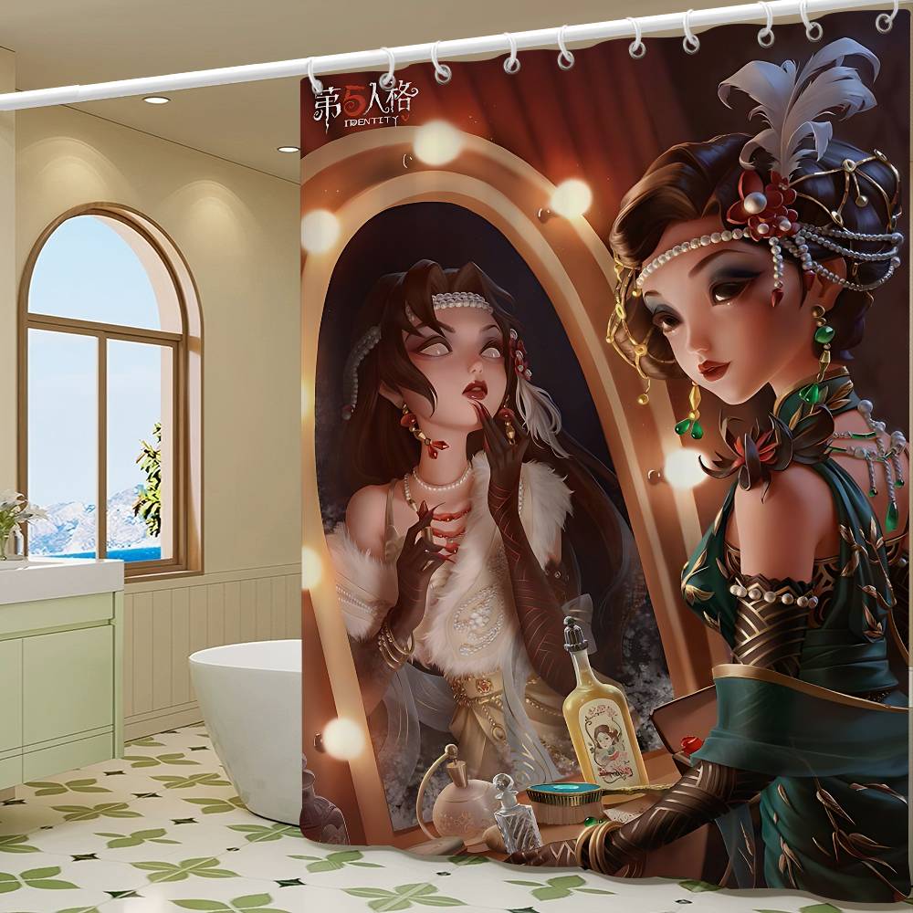 

Identity V Game Shower Curtain With Waterproof And Mold Resistant Shower Curtain Polyester Durable Bathroom Screen With Hook 150x180 cm
