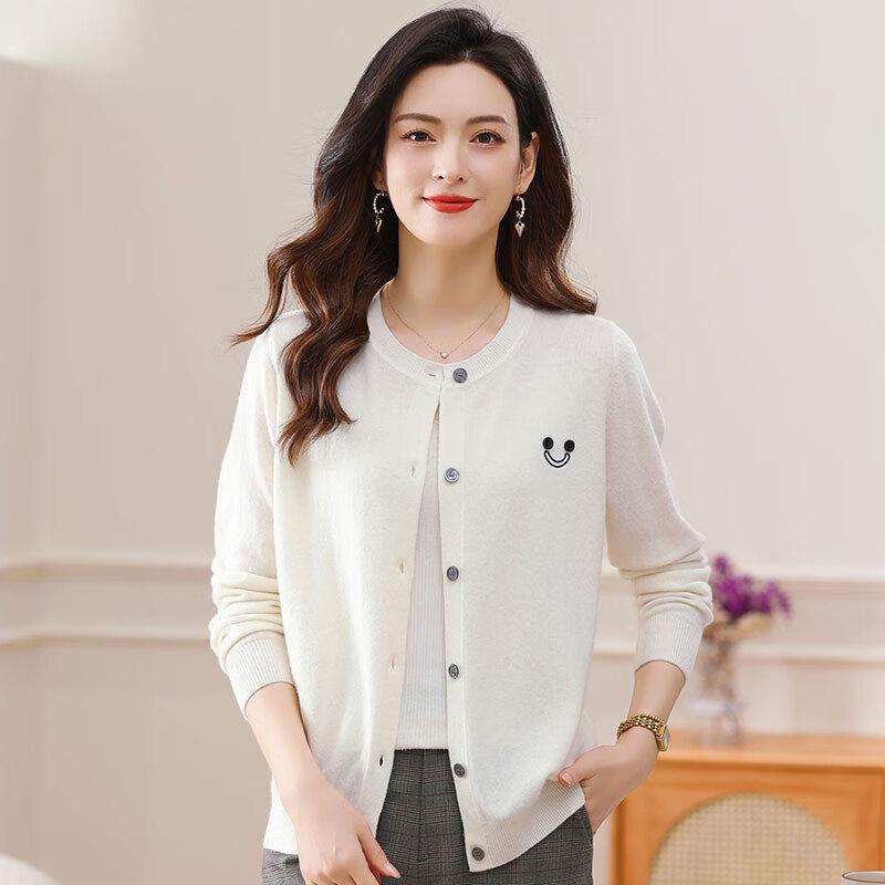 Женский кардиган свободного кроя из 100% чистой шерсти FMLD782 3XL