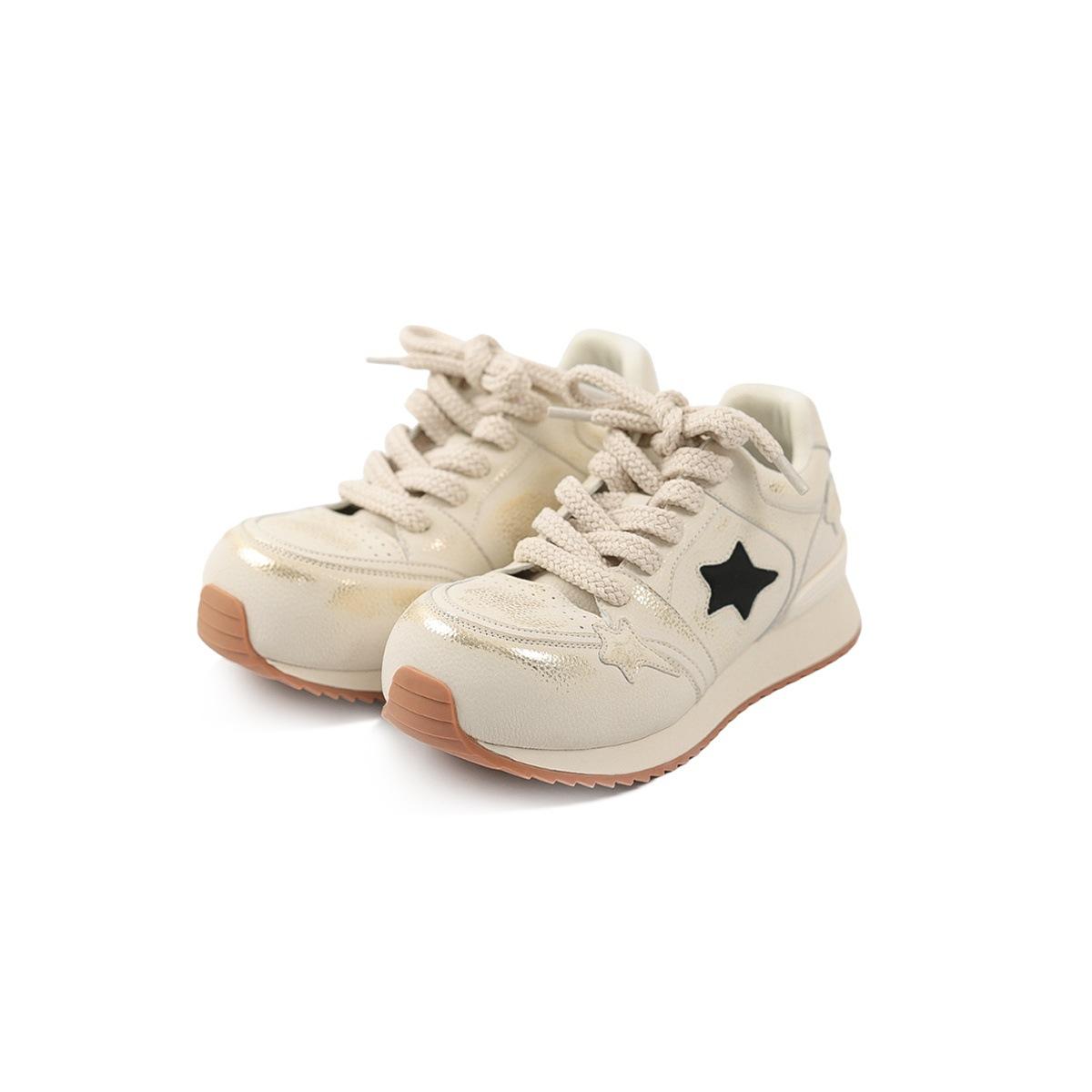 

Guyun Shu Spring 2025 new product big head thick sole ugly cute star Forrest Gump shoes women s shoes versatile sports and leisure shoes 40 бежевий