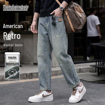 Men's American Retro Loose Straight-Leg Denim Jeans