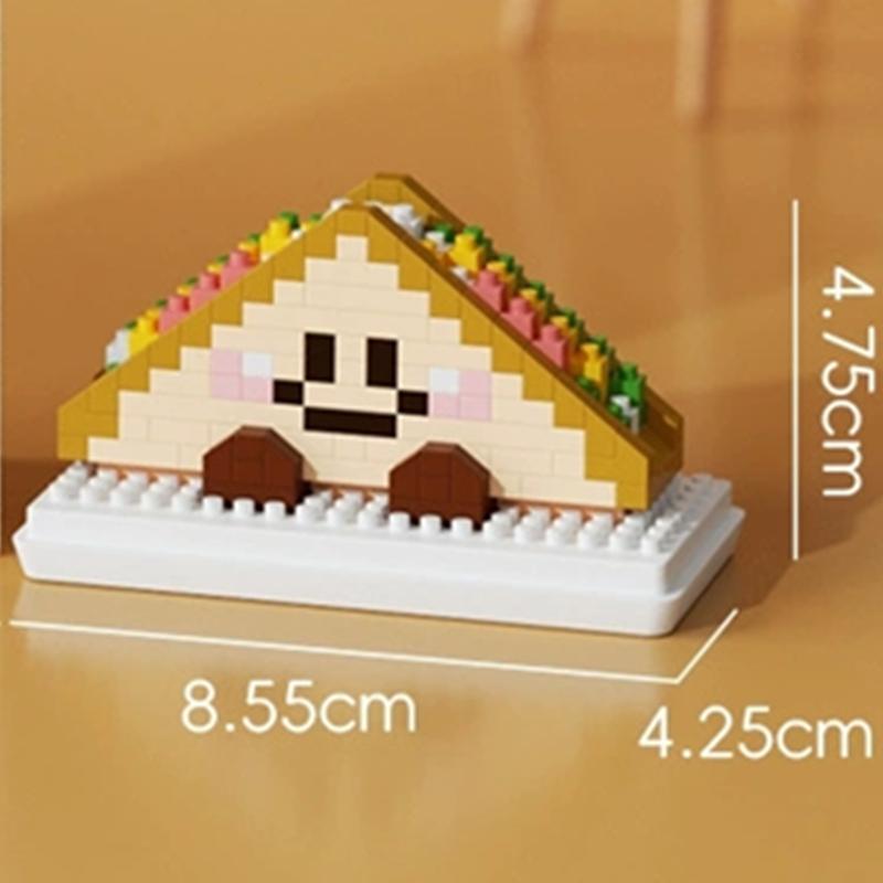 NEW Cute Food Bread Swiss Rolls Baguettes Croissants Sandwiches Toast Building Blocks Kit Girl Bricks Model Kids Toy Children