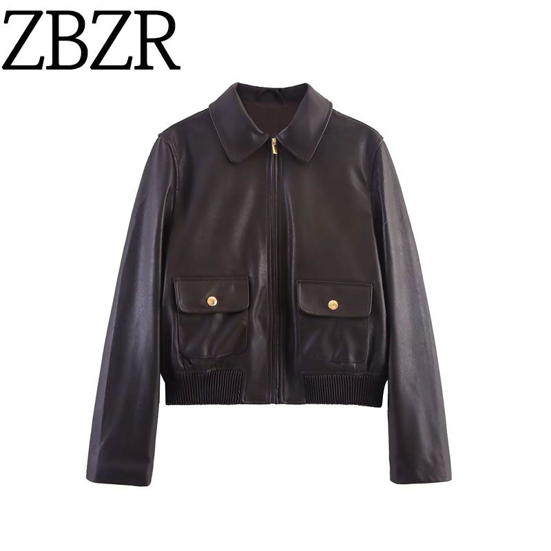 Za Autumn/Winter New Arrivals Women's Clothing Zr European and American Style Foreign Trade Fashion Versatile Coated Jacket Coat 1298534