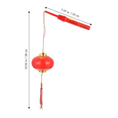 2Pcs Luminous Handheld Lantern New Year Decor Creative Style Pendant for Home Festival Decoration Fortune Red