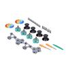 QM21070941 Joystick Replacement Kit Silicone 3D Analog Gamepad Thumbstick Repair Kit for Xbox One