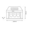 Filo Triple Solar Wall Lamp 3000K