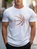 Summer Men's 100_ Cotton Comfortable Casual Loose Oversized Basketball Pattern Print Sports Round Neck Short Sleeved T-shirt