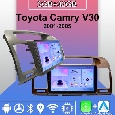 Android Carplay Radio samochodowe dla Toyota Camry V30 2001-2005 Odtwarzacz multimedialny Jednostka główna Stereo Nawigacja GPS BT WIFI 2 + 32 GB