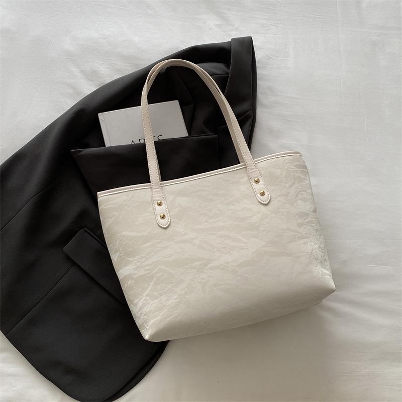 Skládací taška tote dámská velkokapacitní taška na dojíždění volnočasová taška přes rameno taška do třídy pro vysokoškoláky