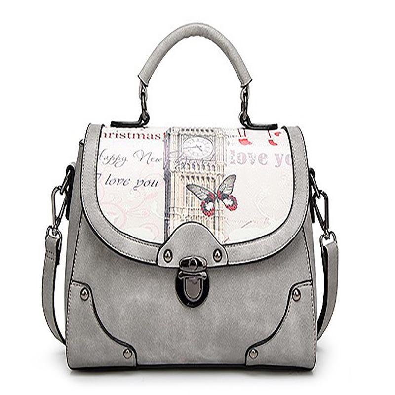 Luxurious European And American Fashion Large Handbag Shoulder Bag With Retro Printing