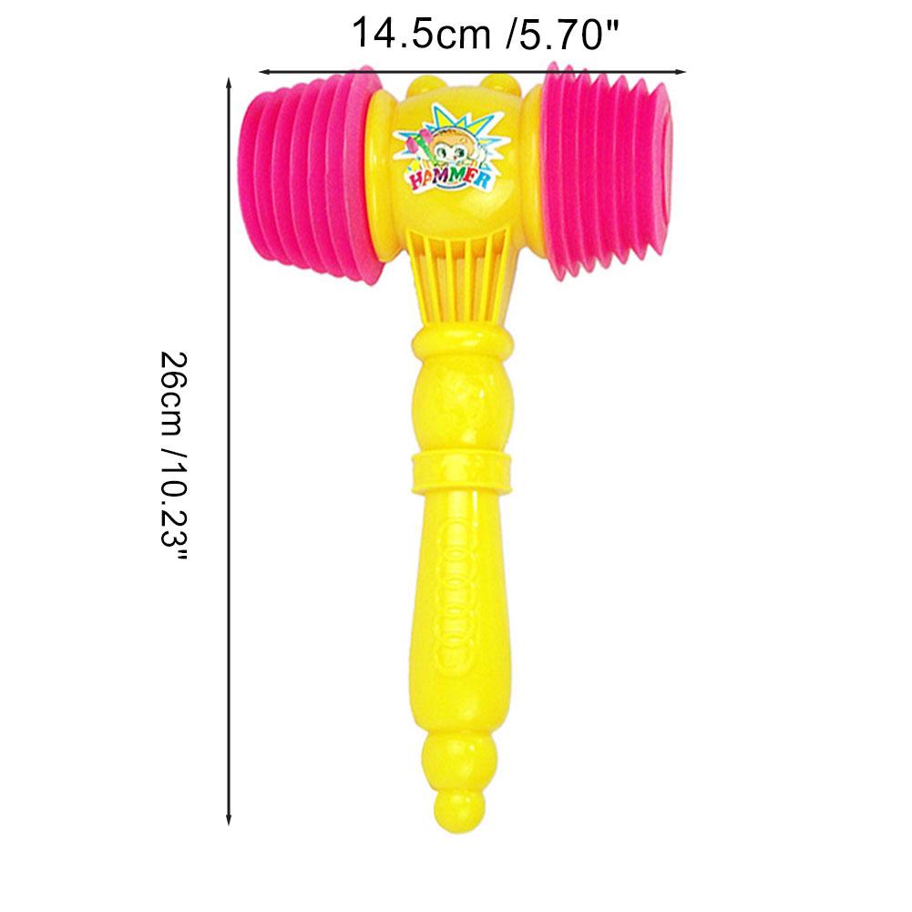 Large Plastic Squeaky Hammer with Whistle Squeaky Toy Sound Hammer Party Supplies Jokes Toy Vocal Knocking Knocking Hammer Toy