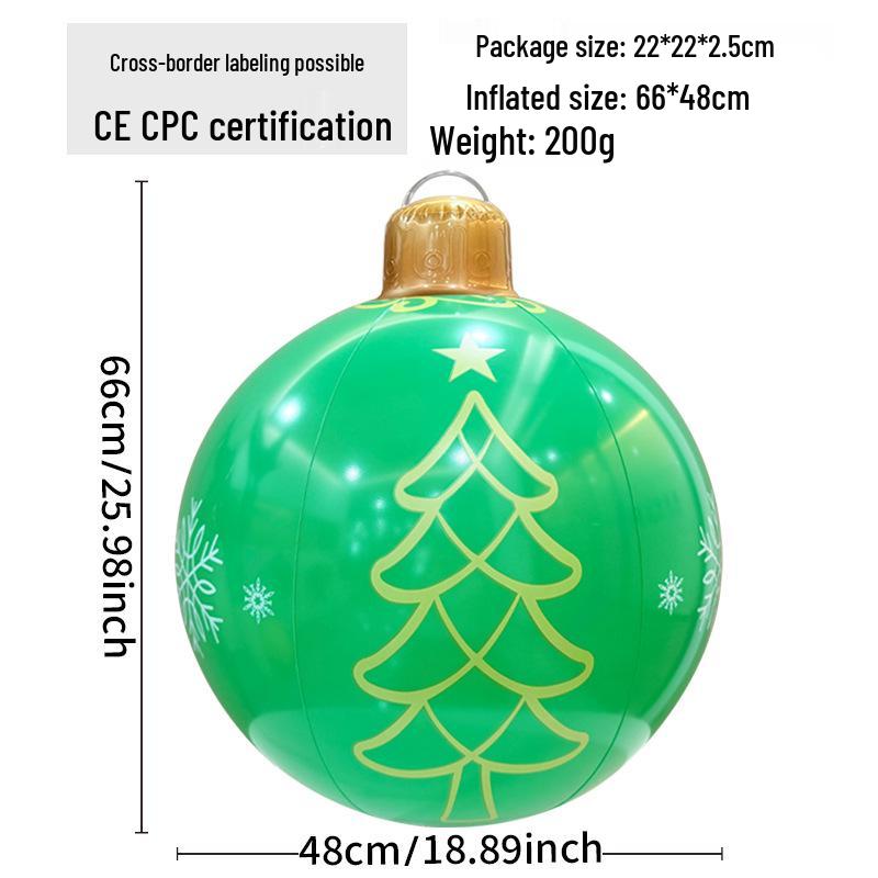 Grenzüberschreitende Weihnachts-Hofdekoration: PVC Laterne & Aufblasbare Weihnachtskugel Set