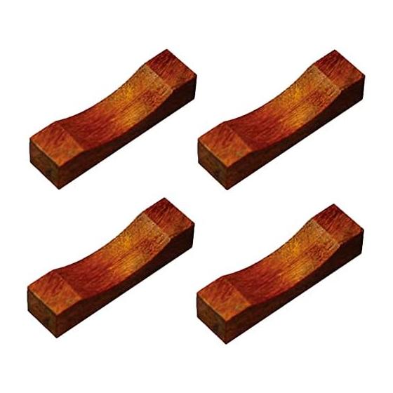 ALPHAX Chopstick Rest, Suzuri Pattern, Square, Ironwood, Set of 4