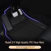 Compatible Tesla Model 3 & Y TPE Odorless Floor Mats & Trunk Backrest Mats