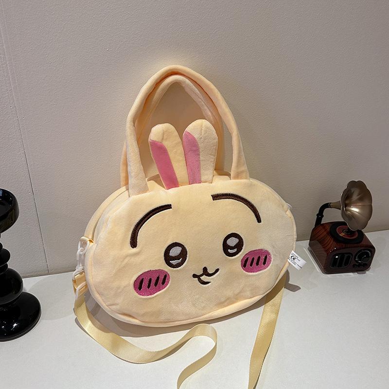 2025 New Cartoon Fashion Plush Handbag Small Fresh Versatile Ugly Cute Girl Shoulder Messenger Bag