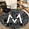 1PC Maroon 5 Band Office Round Rug - Perfect for Office or Study Decor, Machine Washable, Non-Slip Backing, Decorative Floor Mat