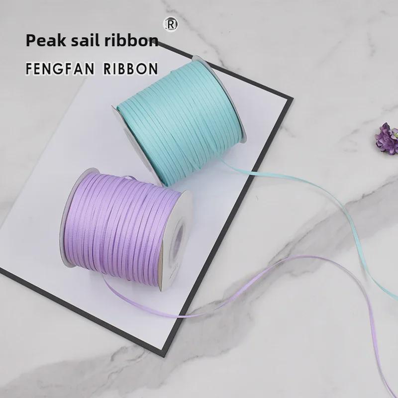 3mm High-Density Ribbed Bookmark Ribbon, Customizable 0.3cm Thin Webbing for DIY, Craft, or Clothing Use.