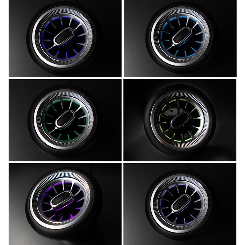 For Suzuki Jimny JB64 JB74 Car LED Front Dashboard AC Air Condition Vent Outlet Turbo Interior Trim Car Accessories
