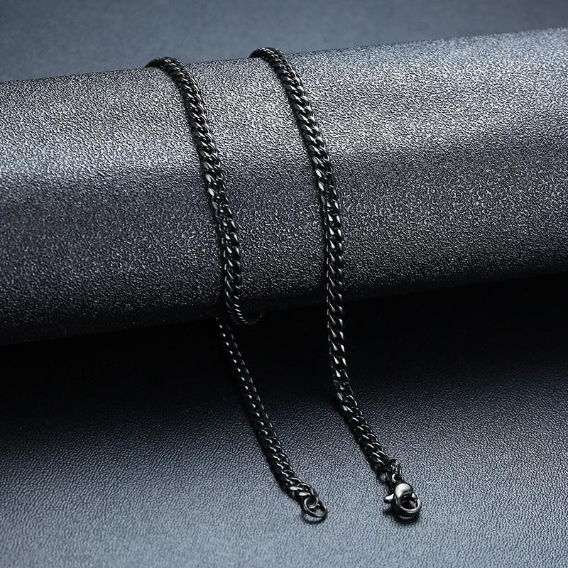 Vnox Classic Cuban Chain Necklace for Men Women, Basic Stainless Steel Link Chain Chokers, Solid Metal Collar Chain Wholesale