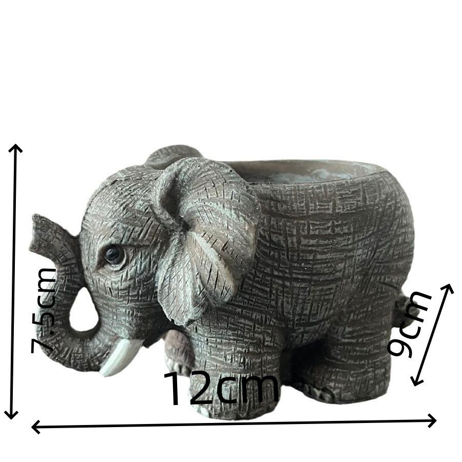 

Resin cute elephant flower pot creative succulents potted outdoor garden gardening decorations