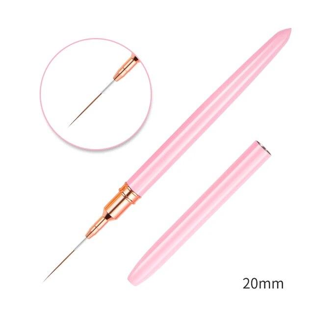 

Набор кистей для подводки ногтей 7/9/11/15/20 мм, ручка для дизайна ногтей, кисть для рисования линий, полосатая живопись, цветочная ручка, инструменты для маникюра для дизайна ногтей