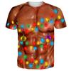 Morsom Muskel Julenisse Kostyme T-skjorter 3D-trykk Menn Kvinne T-skjorte Streetwear Oversized Harajuku Barn Topper Tees Klær